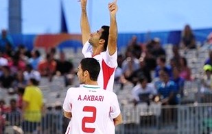 پیروزی تیم فوتبال ساحلی ایران مقابل اسپانیا