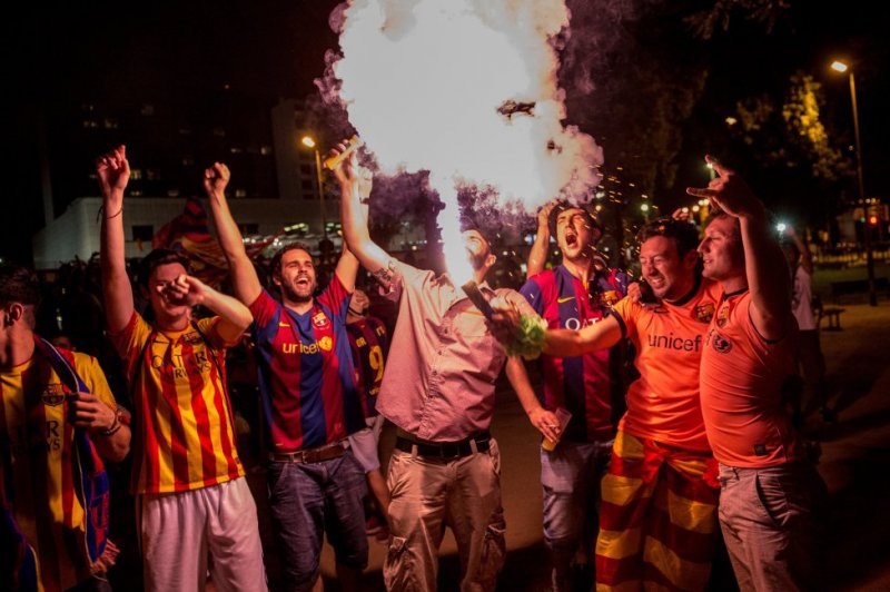 مراسم جشن قهرمانی باشکوه در بارسلونا