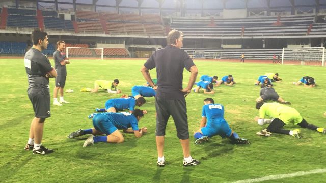 تمرین با نشاط و جدی تیم ملی در دوبی