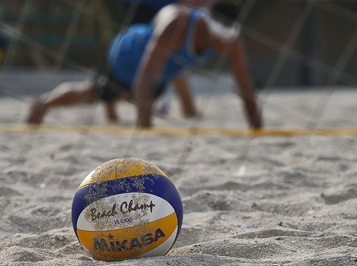تمرین والیبالیست‌های ساحلی ایران و قطر