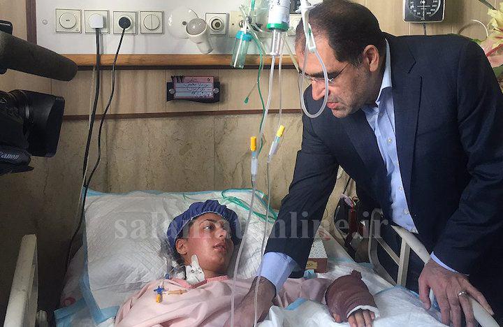 عیادت وزیر بهداشت از دختر راگبی‌ ایران