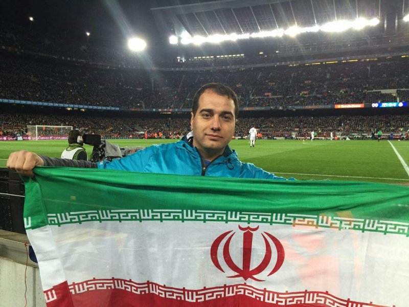 چه کسی پرچم ایران را به ال کلاسیکو برد؟ (عکس)