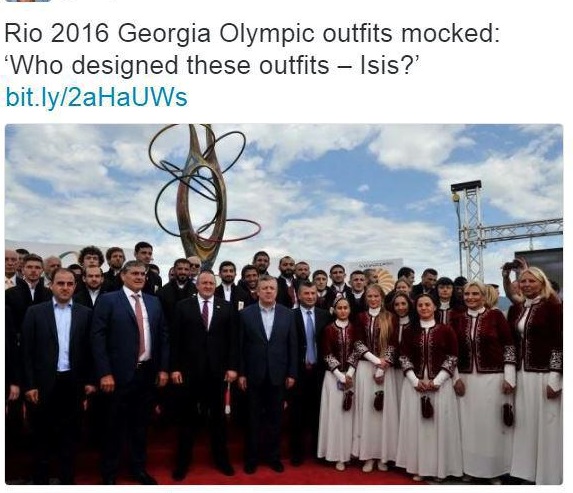اعتراض مردم گرجستان به لباس المپیک