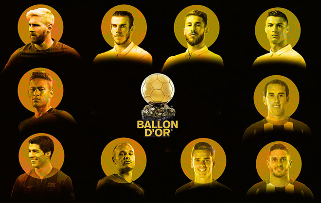 اعلام فهرست کامل نامزدهای توپ طلا (عکس)