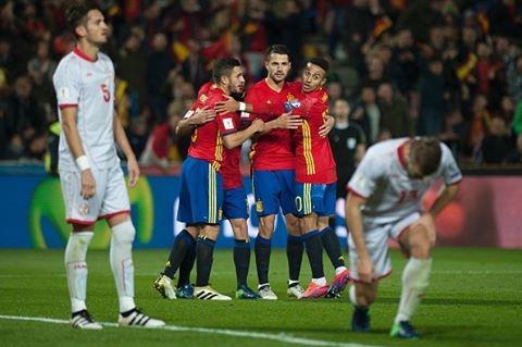 پیروزی پرگل اسپانیا برابر مقدونیه