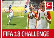 چالش شوت زنی بازیکنان آگزبورگ به سبک FIFA18