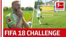 چالش ضربه آزاد بازیکنان وولفسبورگ به سبک FIFA18