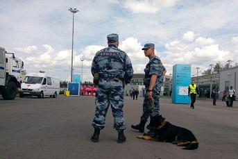 تدابیر امنیتی اطراف ورزشگاه سن پترزبورگ