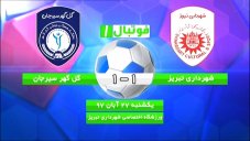 خلاصهبازی شهرداری تبریز 1 - گل گهرسیرجان 1
