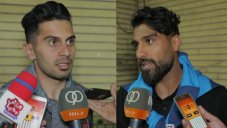 صحبتهایبازیکنانو مربیان بعد از بازی نفتمسجدسلیمان- پرسپولیس