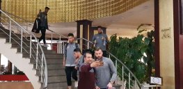 حرکت بازیکنان پرسپولیس به سمت ورزشگاه یادگار امام