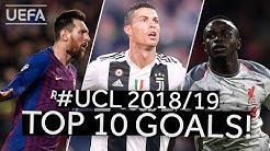 10 گل برتر لیگ قهرمان اروپا در فصل 19-2018