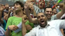 جو فوق العاده غدیر ارومیه بعد از امتیاز پایانی ایران در ست دوم