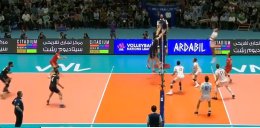 رالی تماشایی در بازی والیبال ایران - فرانسه