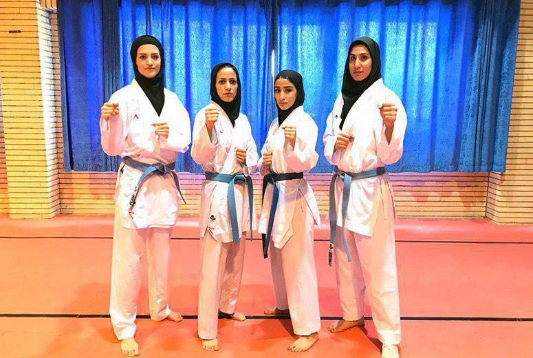 دختران کاراته‌کای ایران بر بام آسیا ایستادند