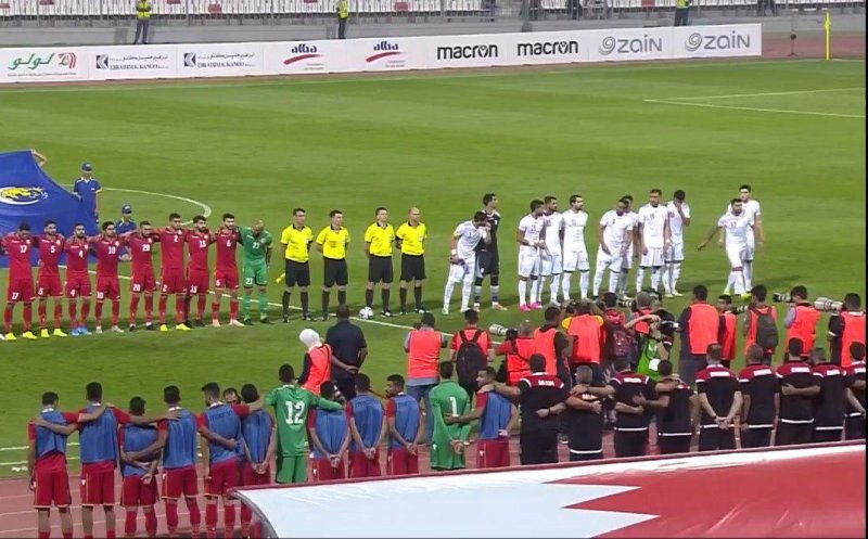 سرود ملی و حرکت توهینآمیز تماشاگران بحرینی