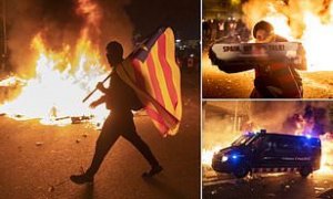 درگیری در خیابانهای بارسلونا بعد از ال‌کلاسیکو