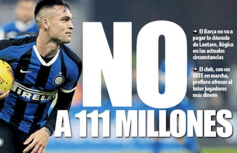 "نه" بارسلونا به پرداخت 111 میلیونی برای لائوتارو