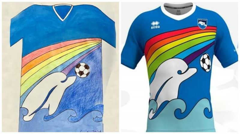 طراحی پیراهن تیم ایتالیایی توسط پسربچه 6ساله