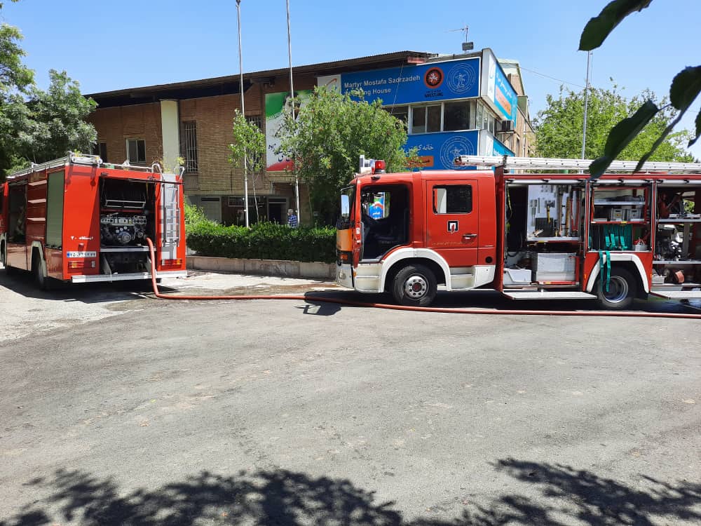 حادثه آتش سوزی در خانه کشتی شهید صدرزاده