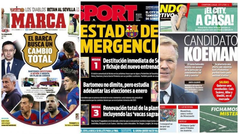 تفسیر روزنامه‌های اسپانیا از وضعیت استثنایی بارسا