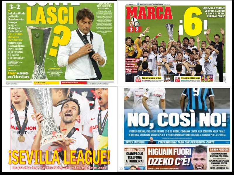 واکنش روزنامه‌های ایتالیا و اسپانیا به قهرمانی سویا