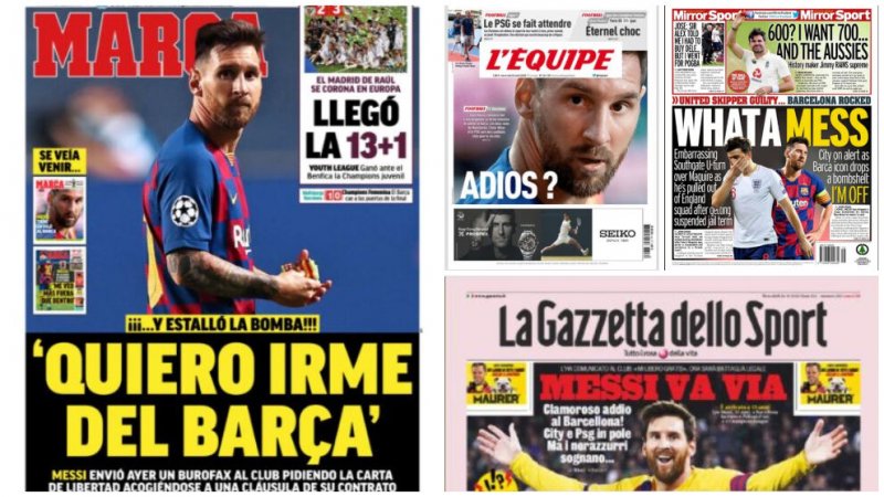 روزنامه‌های ورزشی اروپا در تسخیر لیونل مسی