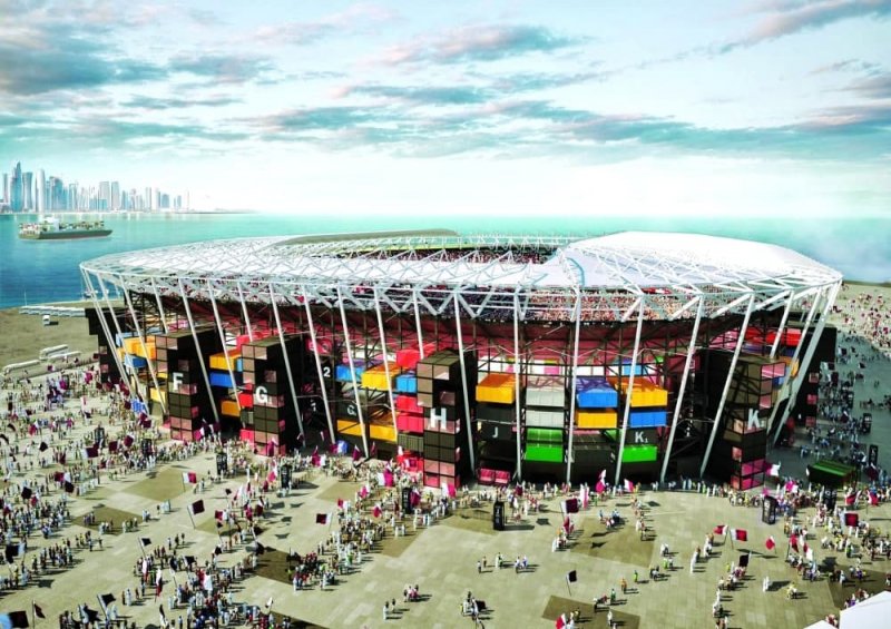 ساخت عجیب ترین ورزشگاه جهان در قطر