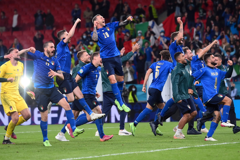 واکنش بازیکنان ایتالیا پس از صعود به فینال یورو