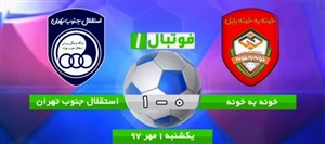 خلاصه بازی خونه به خونه بابل 0 - استقلال جنوب تهران 1