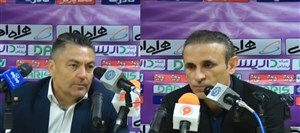 کنفرانس خبری پس از بازی سرمربیان پدیده - فولاد