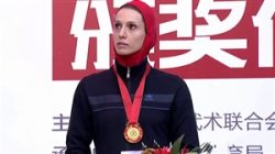 مراسم اهدای مدال طلا ووشو جهان به فریناز نظیری