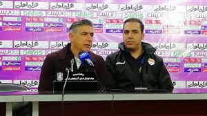 کنفرانس خبری قطبی بعد از بازی تراکتورسازی
