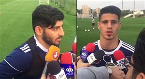 صحبتهاي ترابي و نيازمند در حاشيه تمرين تيم ملي