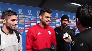 گفتگو با پورعلی گنجی ، محمدی و رضاییان بعد از بازی با عمان