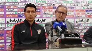کنفرانس خبری لیکنز پس از برد مقابل نفتمسجدسلیمان