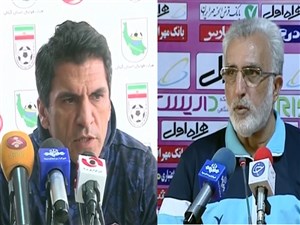 کنفرانس خبری قبل بازی سرمربیان پیکان و سپیدرود