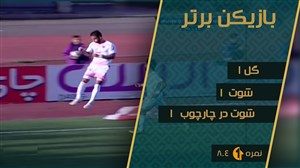 احمدنوراللهی بهترین بازیکن بازی سپیدرود - پرسپولیس