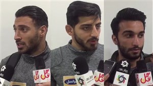 مصاحبه با بازیکنان پرسپولیس بعد از بازی با سپیدرود