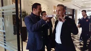 حرکت بازیکنان شهرخورو به طرف ورزشگاه