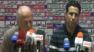 کنفرانس خبری پس از بازی تراکتور - نفت مسجد سلیمان