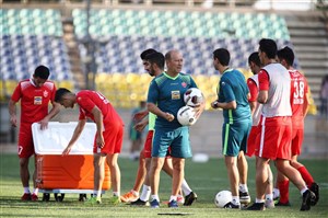یک دقیقه سکوت در تمرین پرسپولیس