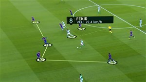 عملکرد نبیل فکیر برابر بارسلونا از دوربین لالیگا