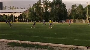 لحظاتی از بازی درون تیمی استقلال با گلزنی مطهری