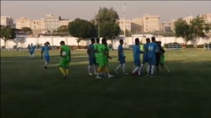درگیری بازیکنان درحاشیه دیدار تدارکاتی پارس جم - نفت مسجدسلیمان