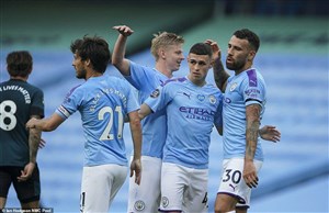 سیتی 5-0 برنلی: آتش بازی آبیها با درخشش فودن و محرز