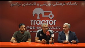 نشست مطبوعاتی الهامی پیش از بازی تراکتور-نساجی