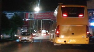 اسکورت اتوبوس بازیکنان پرسپولیس توسط هواداران