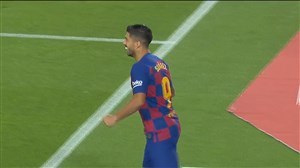 گل اول بارسلونا به اسپانیول توسط سوارز 
