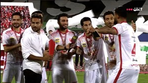 رقص و شیطنت بازیکنان پرسپولیس در جشن قهرمانی